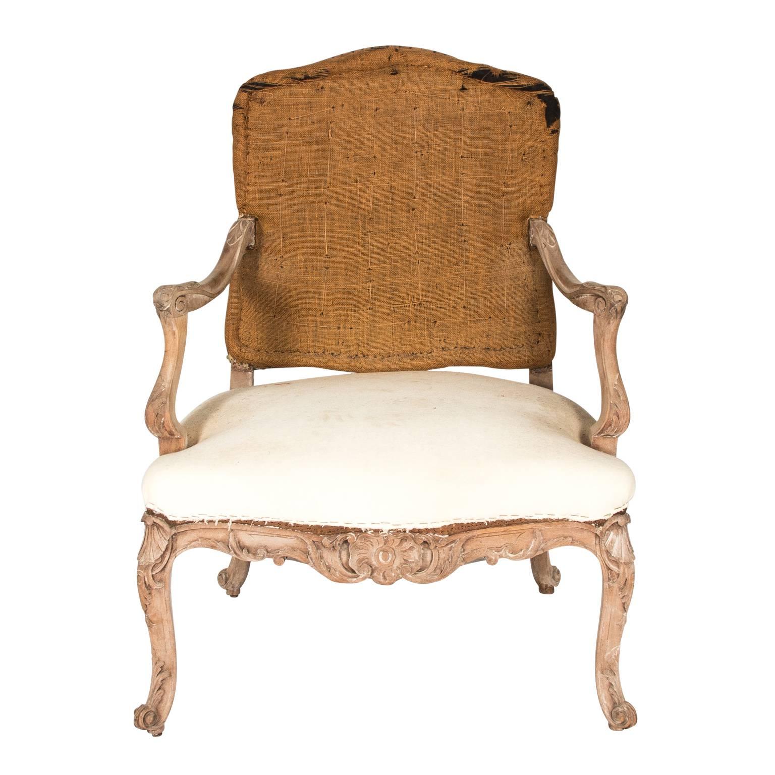 Louis XV Style Open Armchairs For Sale 1