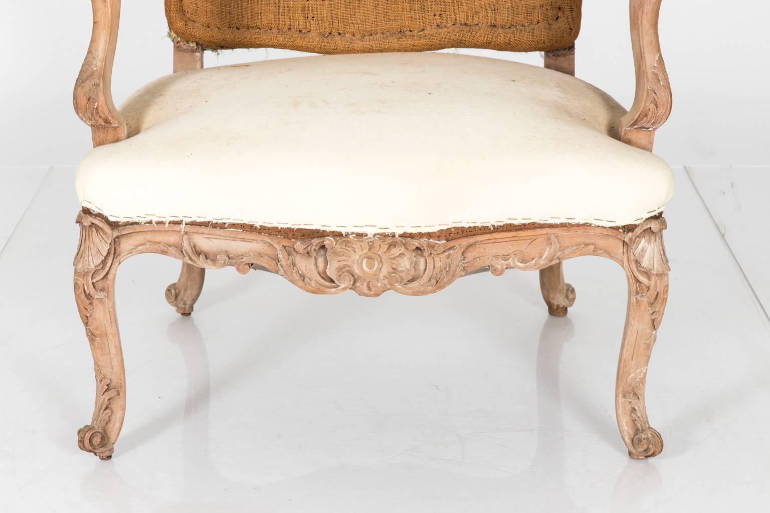 Louis XV Style Open Armchairs For Sale 2