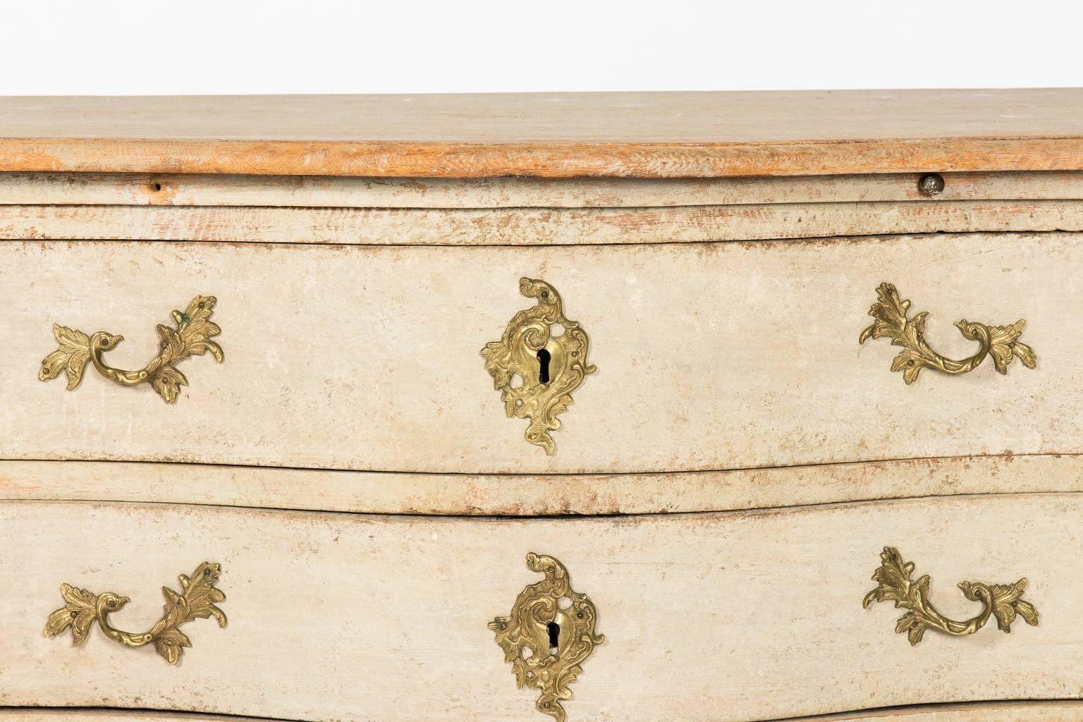 Painted Swedish Rococo Style Commode