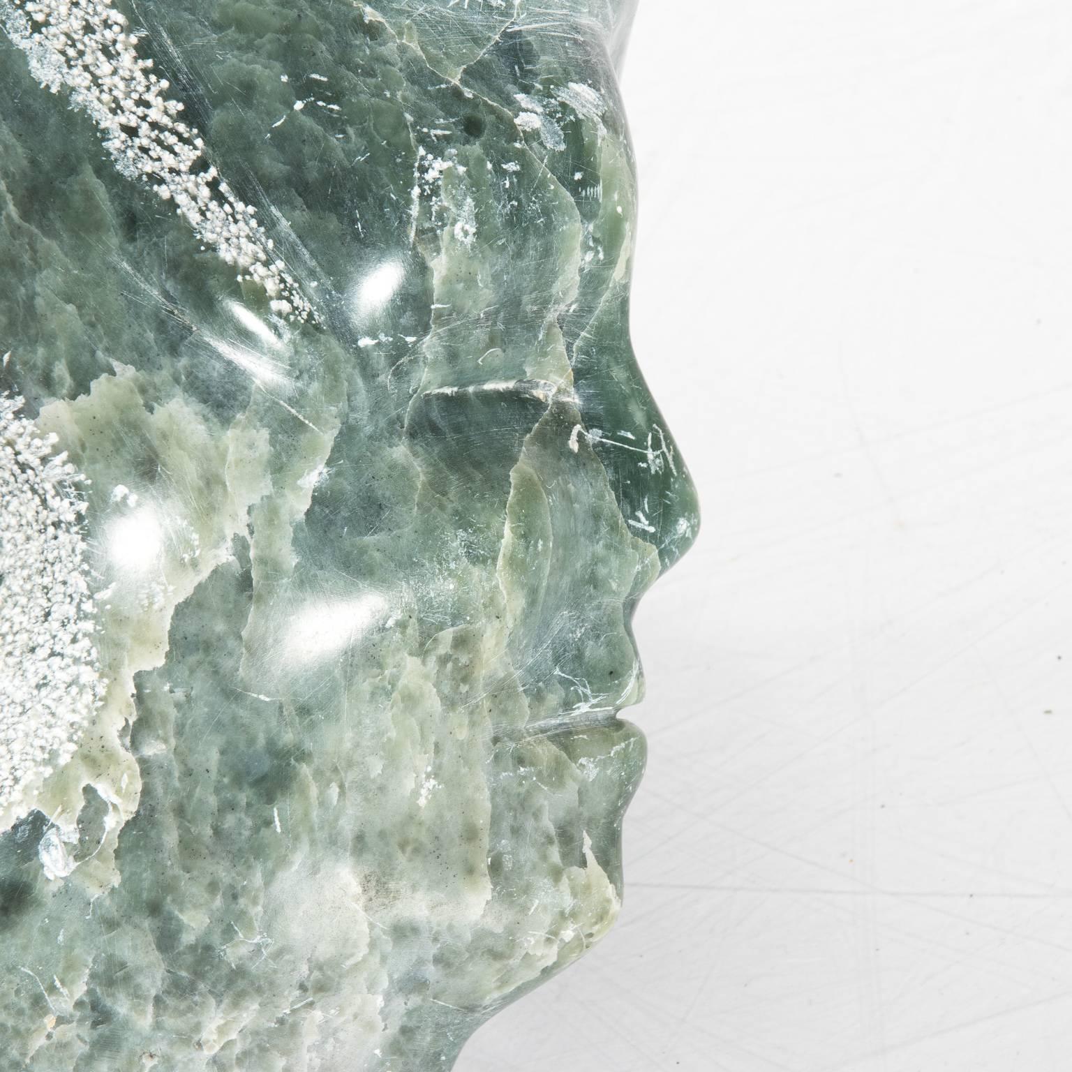 Lucite Marble Head Sculpture