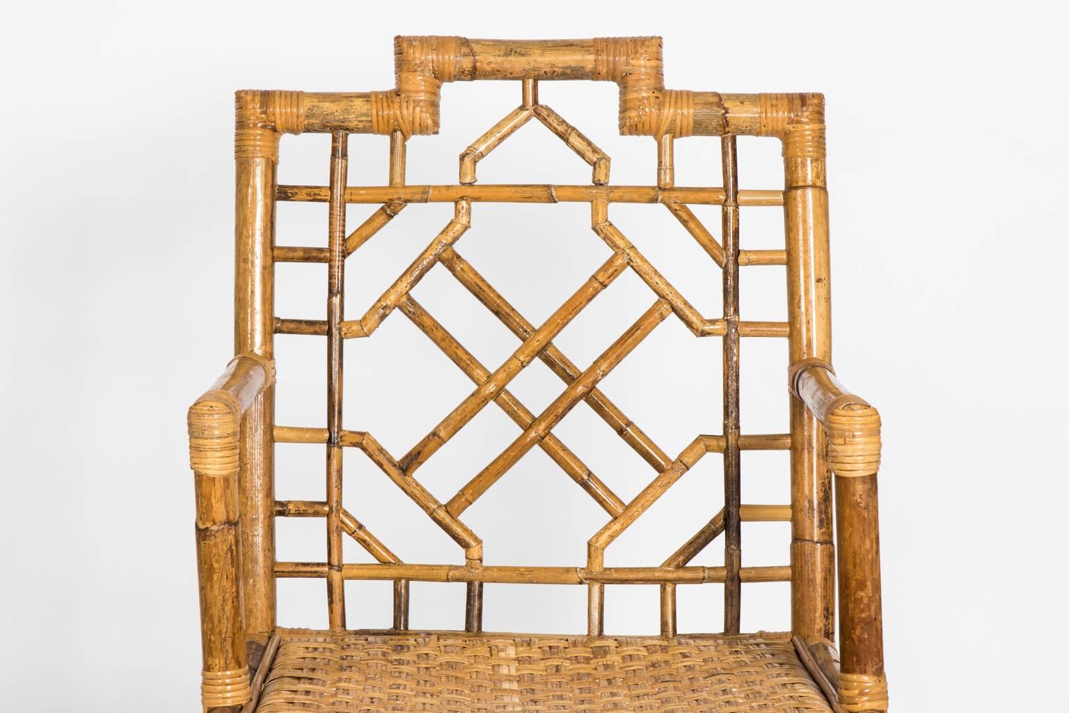 Chinoiserie Style Rattan Chair 1