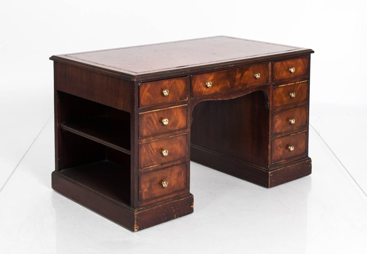 20th Century Miniature Mahogany Partners Desk