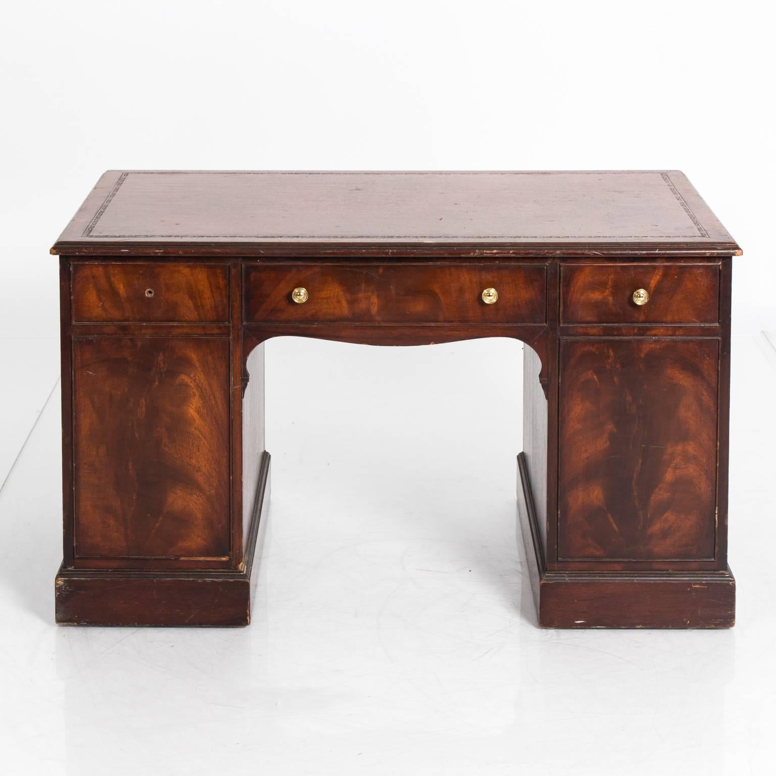 Miniature Mahogany Partners Desk 3