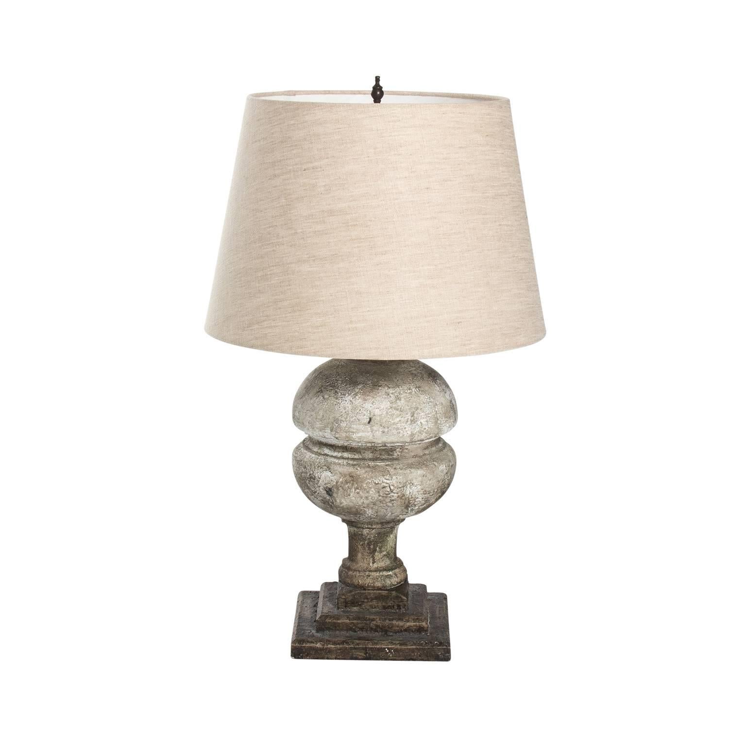 Pair of Faux Stone Lamps In Excellent Condition In Stamford, CT