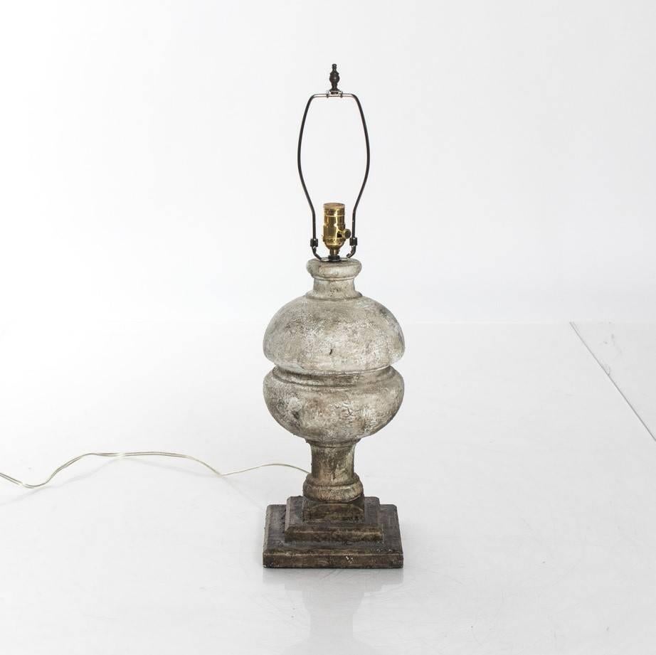 20th Century Pair of Faux Stone Lamps