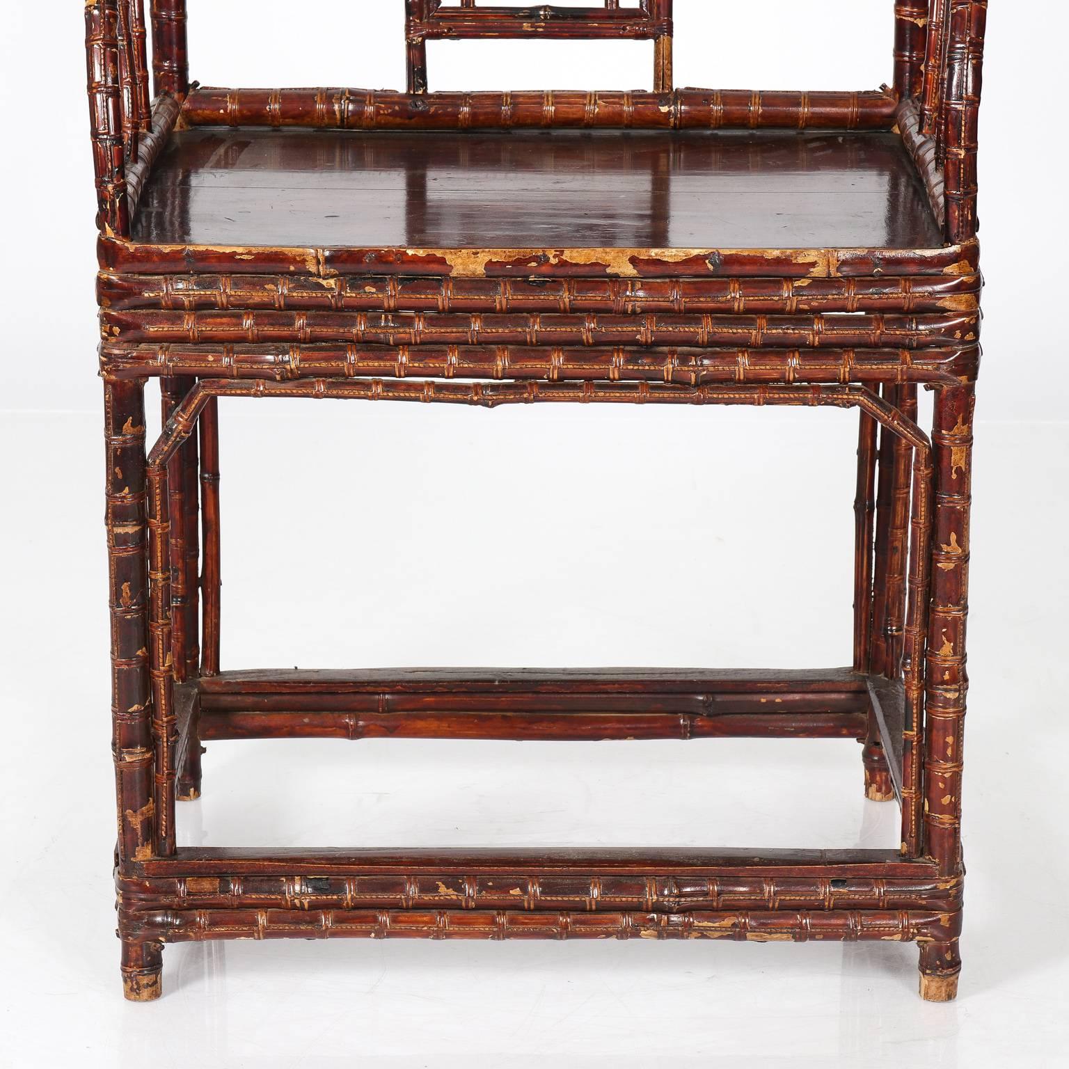 20th Century Pair of Modern Chinese Bamboo Armchair