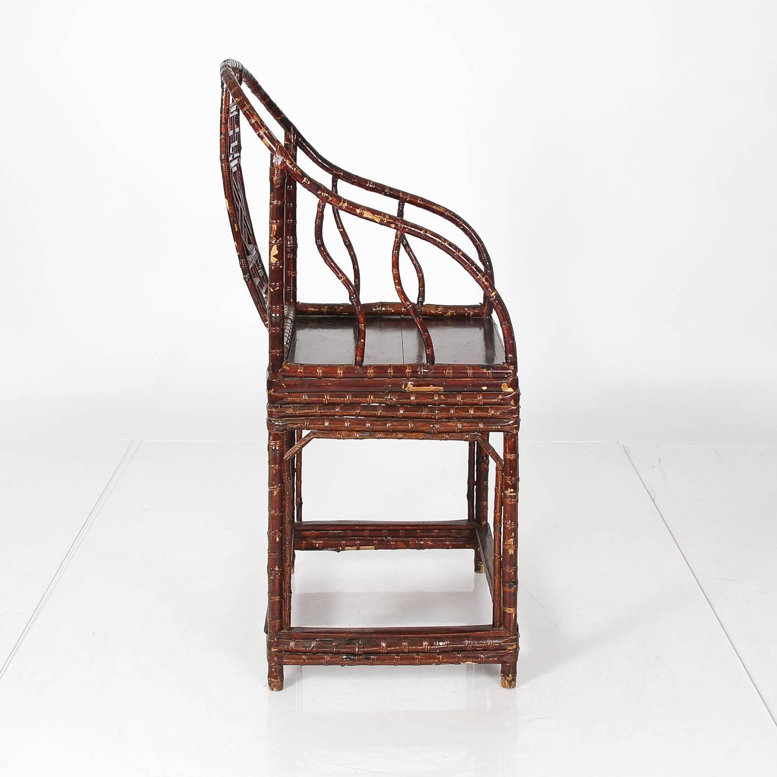 Pair of Modern Chinese Bamboo Armchair 2