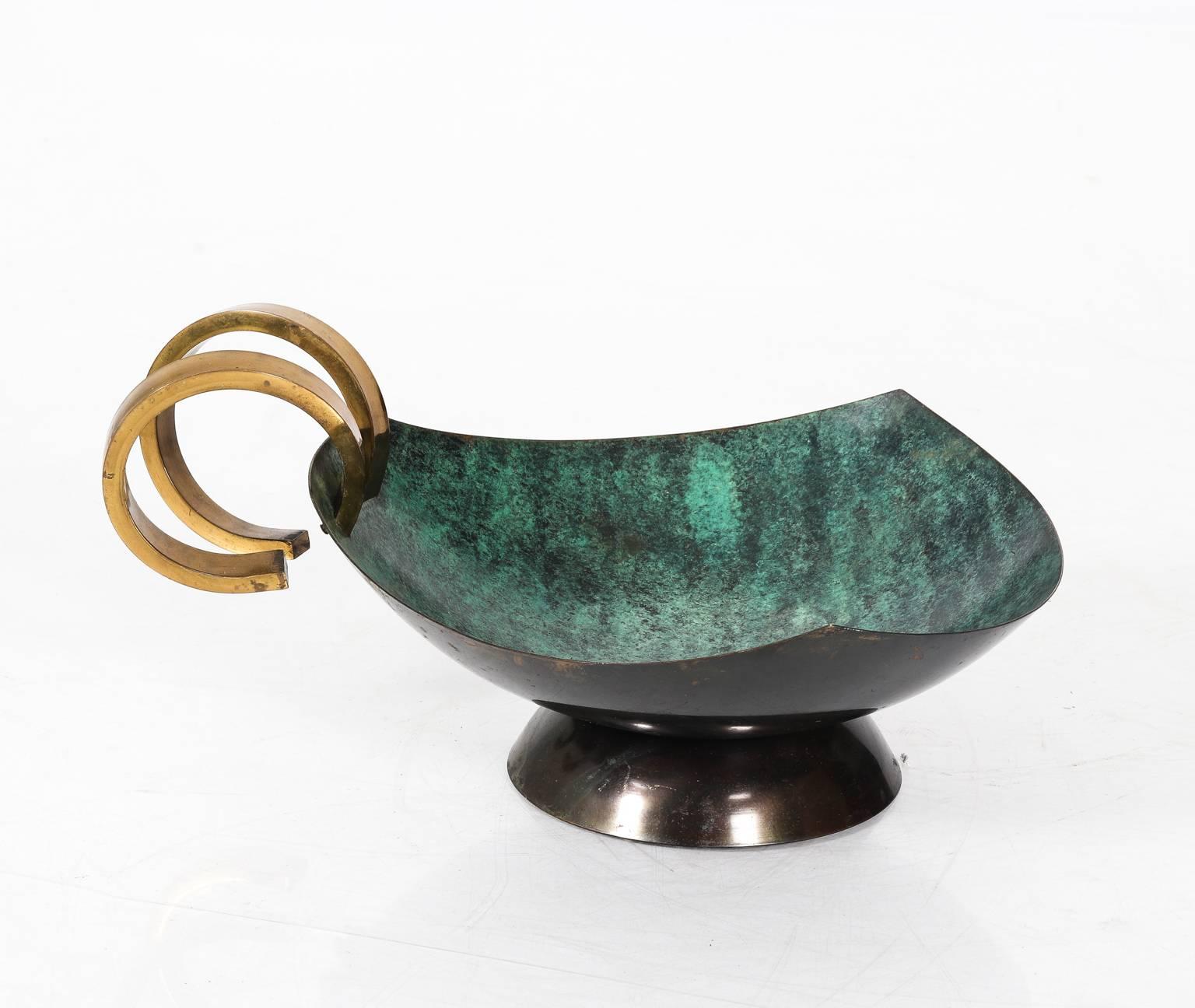 Mid-Century Modern Midcentury Bronze Bowl For Sale