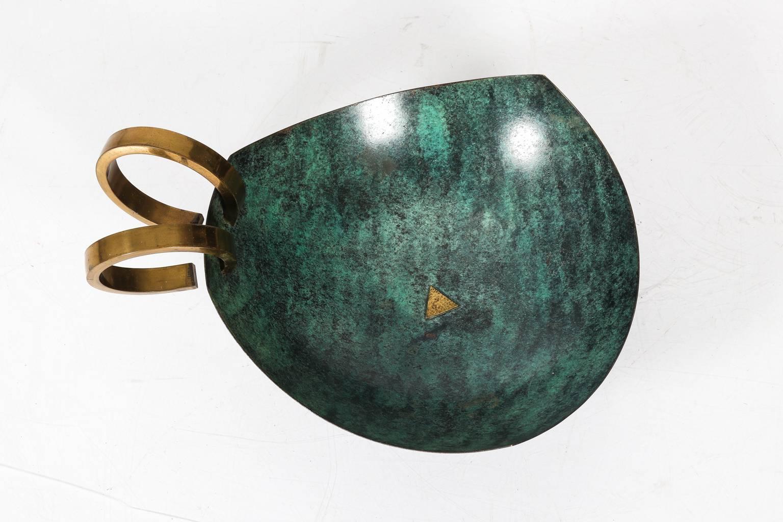 Midcentury Bronze Bowl In Good Condition For Sale In Stamford, CT