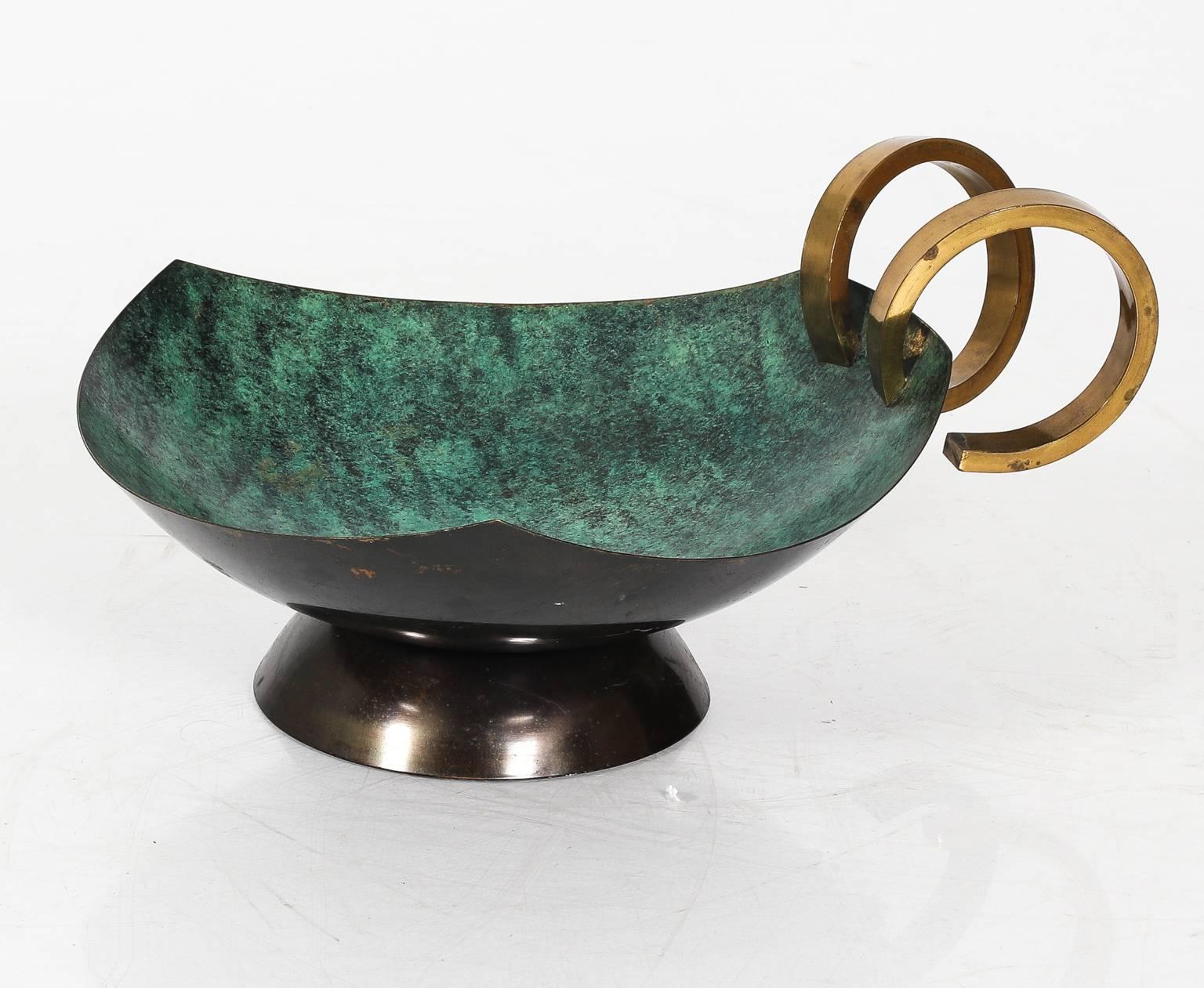 Midcentury Bronze Bowl For Sale 1
