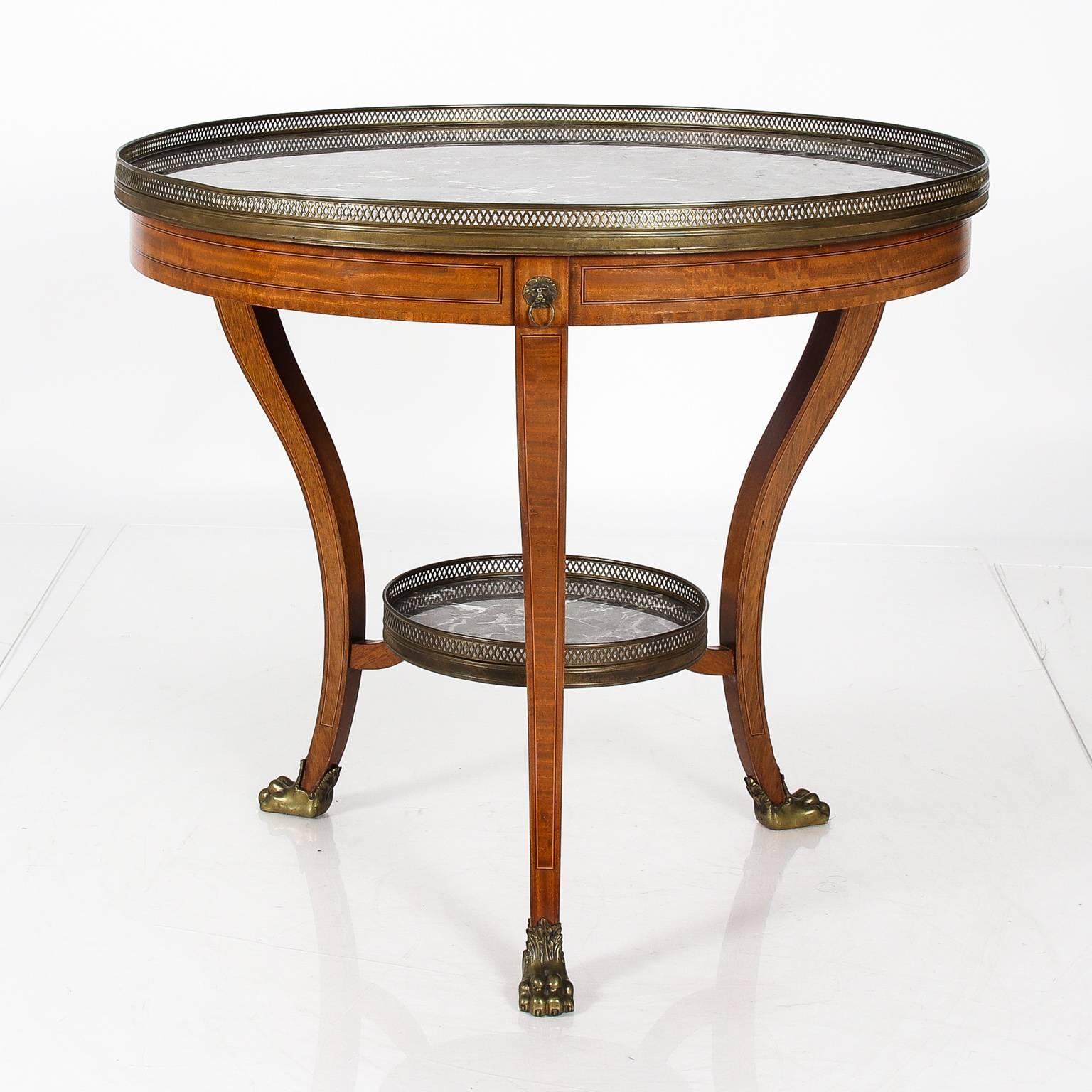Empire Regency Style Bouillotte Table For Sale