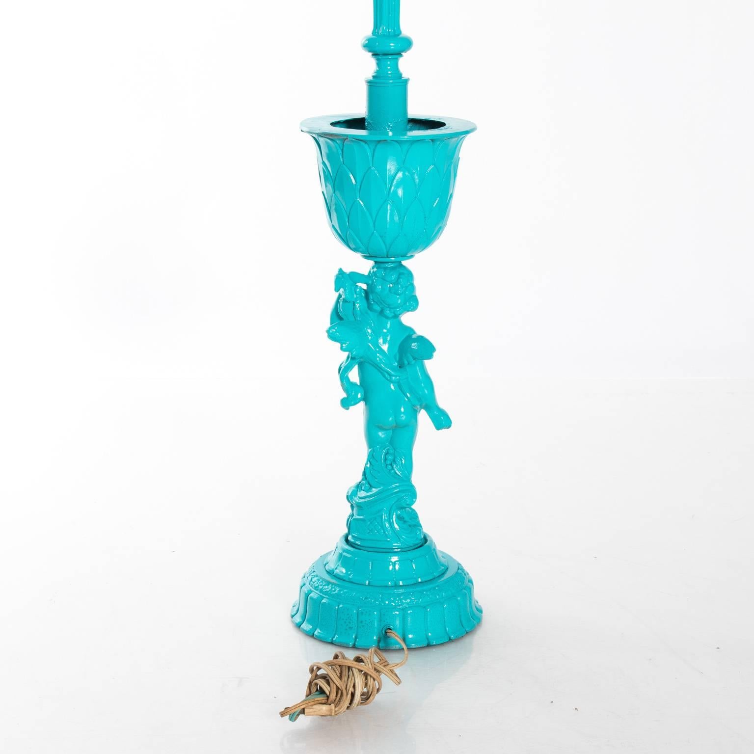Painted Pair of Whimsical Hollywood Regency Style Table Lamps