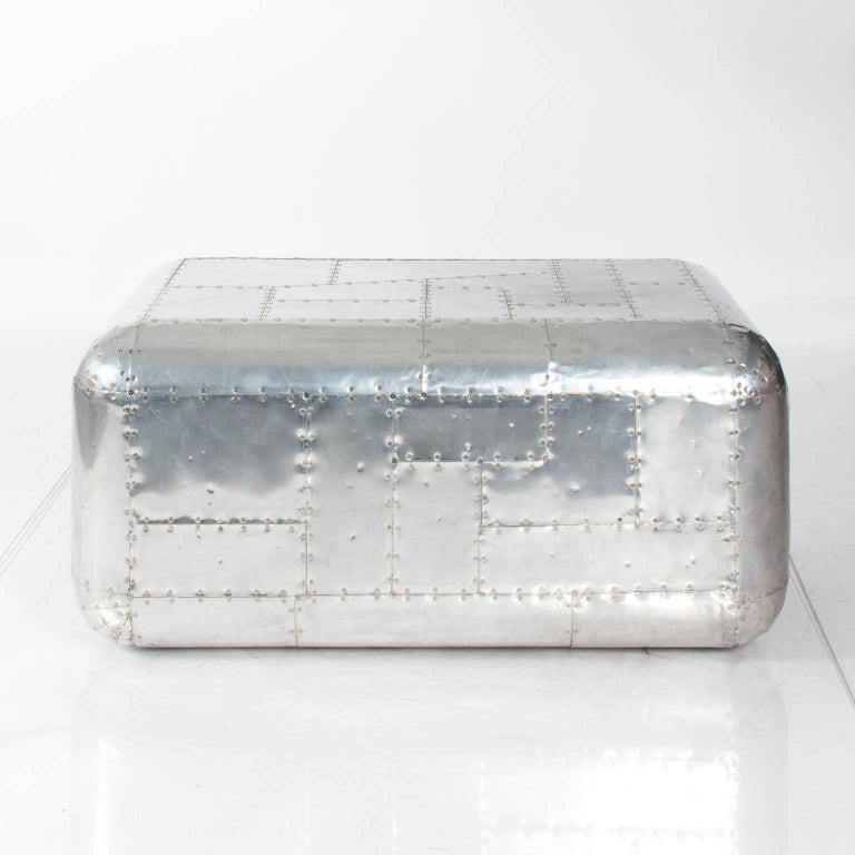 Hammered Metal Coffee Table at 1stDibs