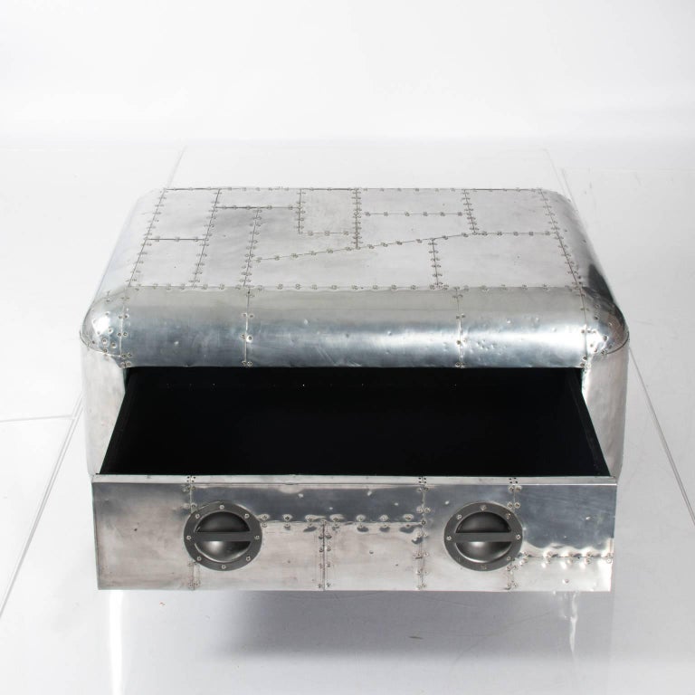 Hammered Metal Coffee Table at 1stDibs