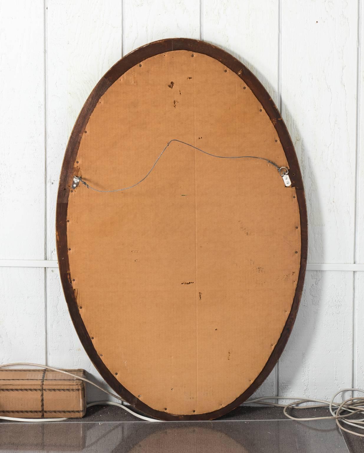 Oval Mirror with Silver and Gold Gilt 1