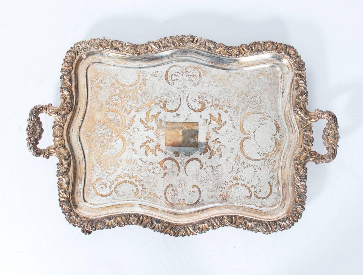 Silver Plated Tray, circa 1970s 1