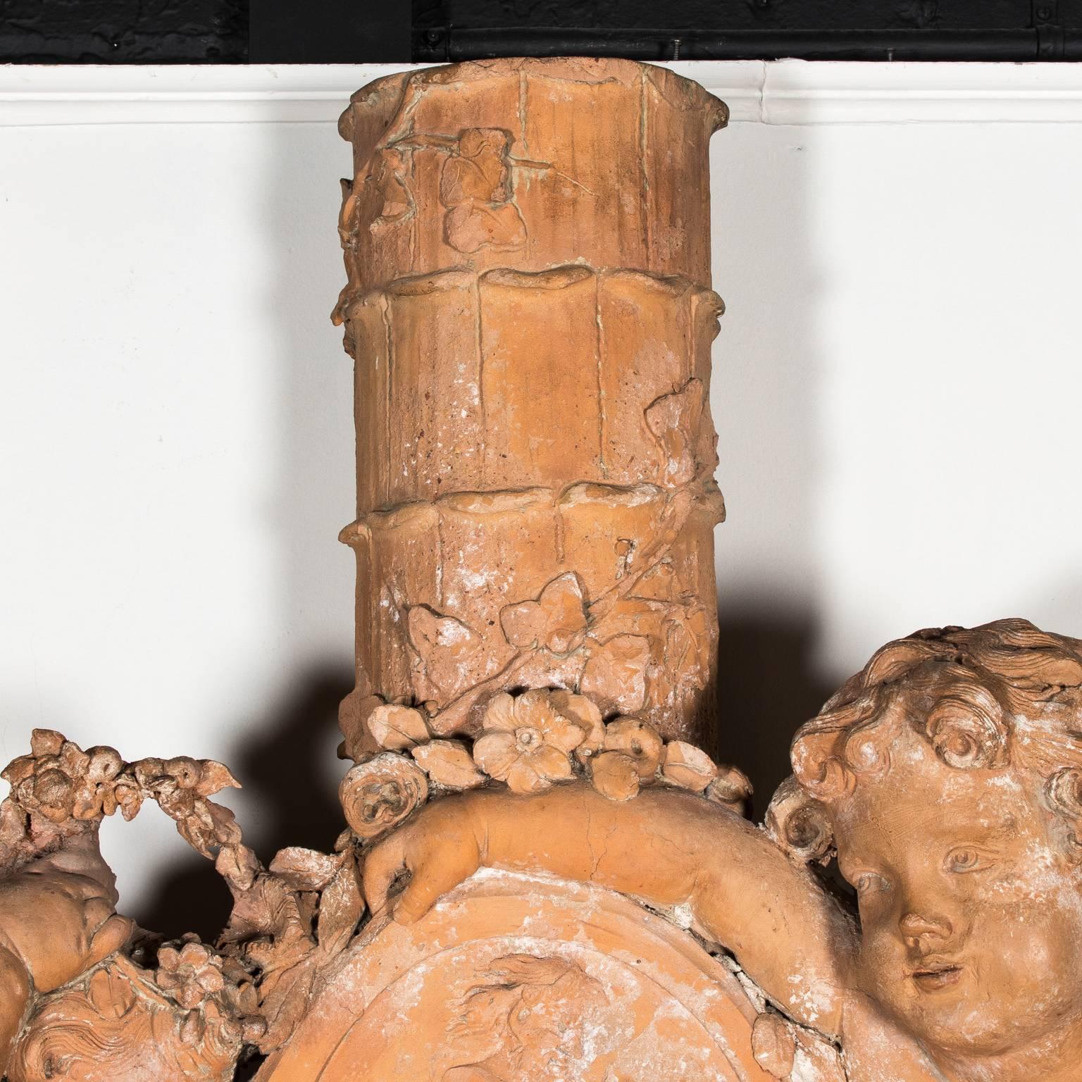 Terra Cotta Chimney Pipe, circa 1860 In Good Condition For Sale In Stamford, CT