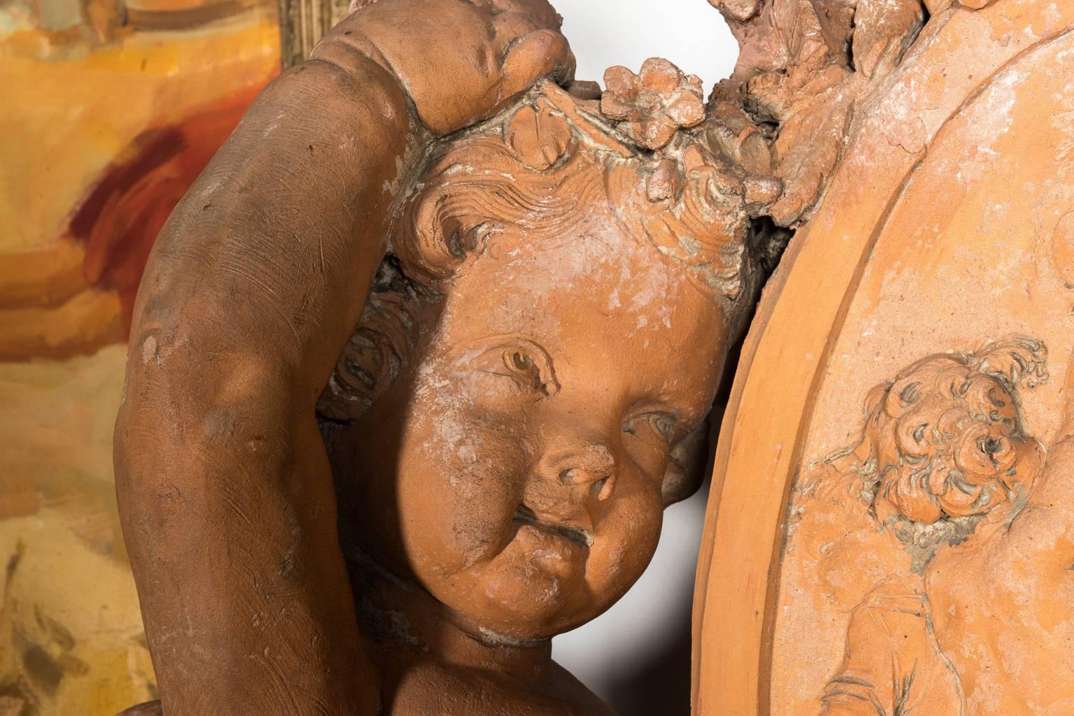 19th Century Terra Cotta Chimney Pipe, circa 1860 For Sale