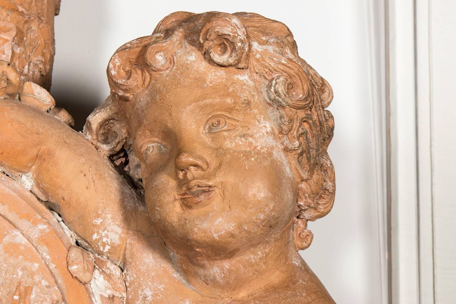 Terracotta Terra Cotta Chimney Pipe, circa 1860 For Sale