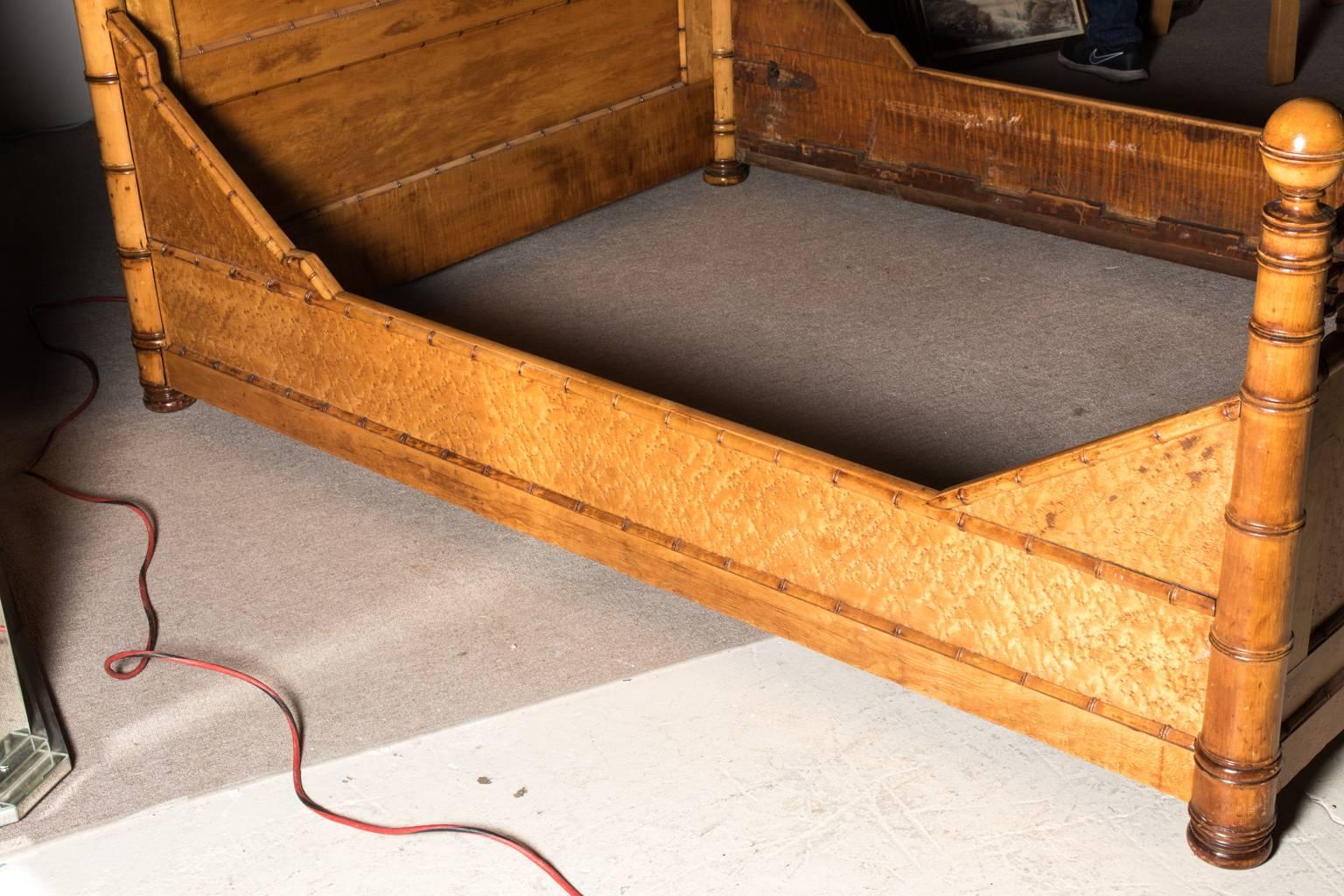 Faux Bamboo Bed Frame, circa 1880 In Good Condition In Stamford, CT