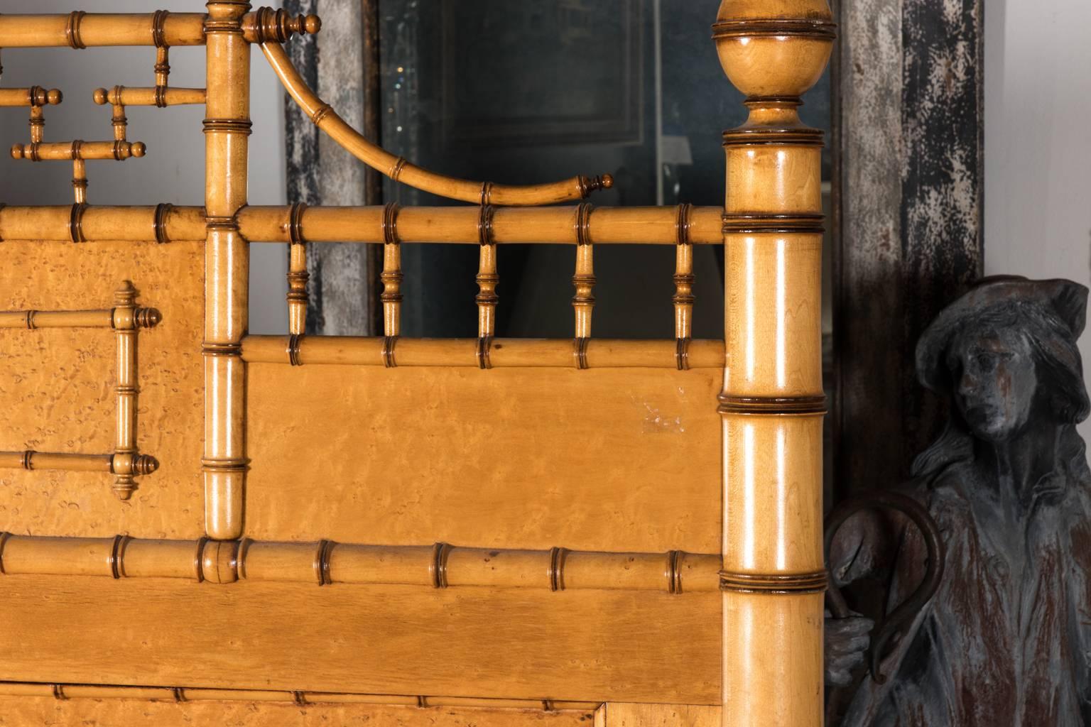 Faux Bamboo Bed Frame, circa 1880 5