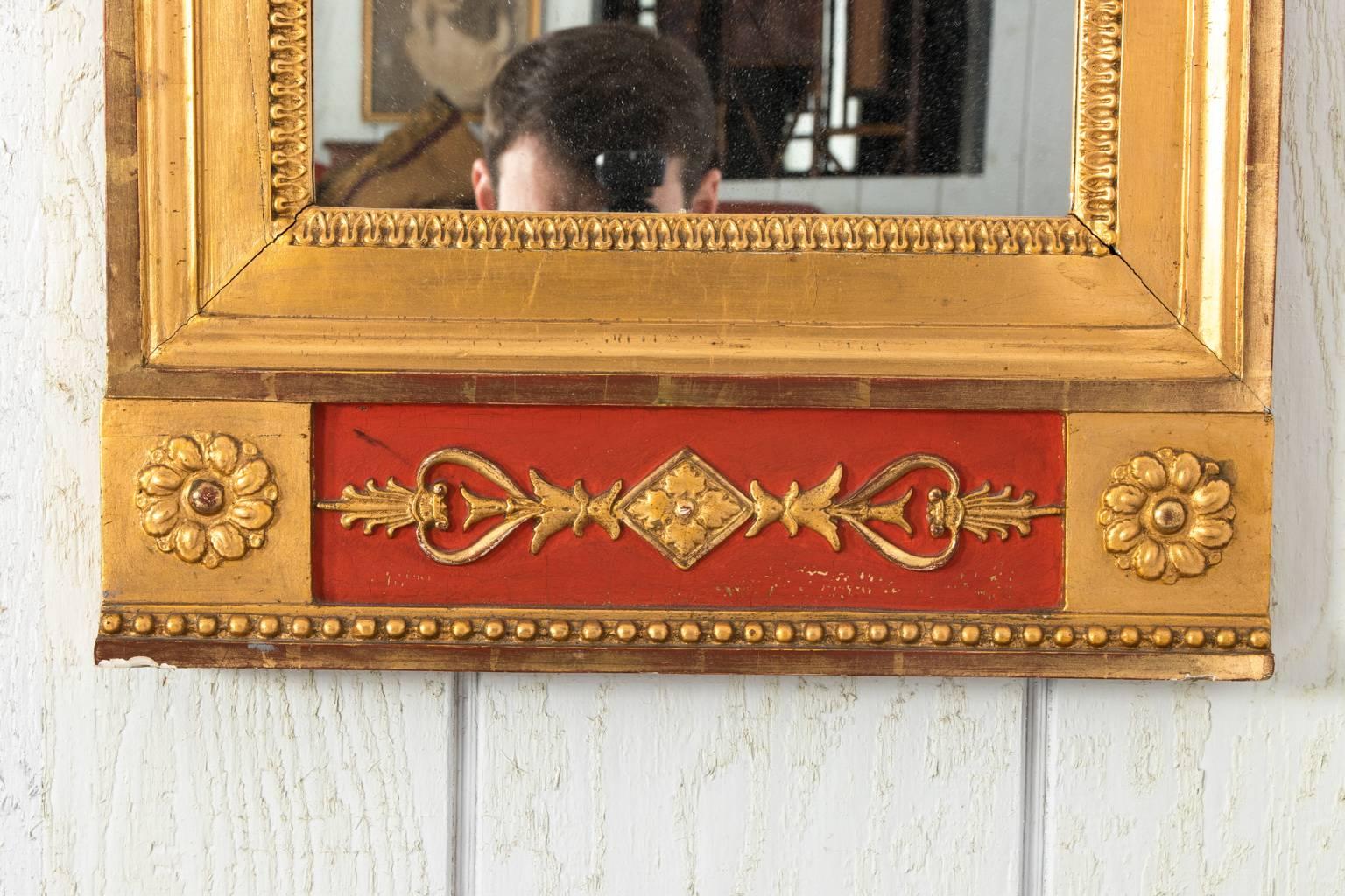 Wood Gustavian Style Painted Mirror