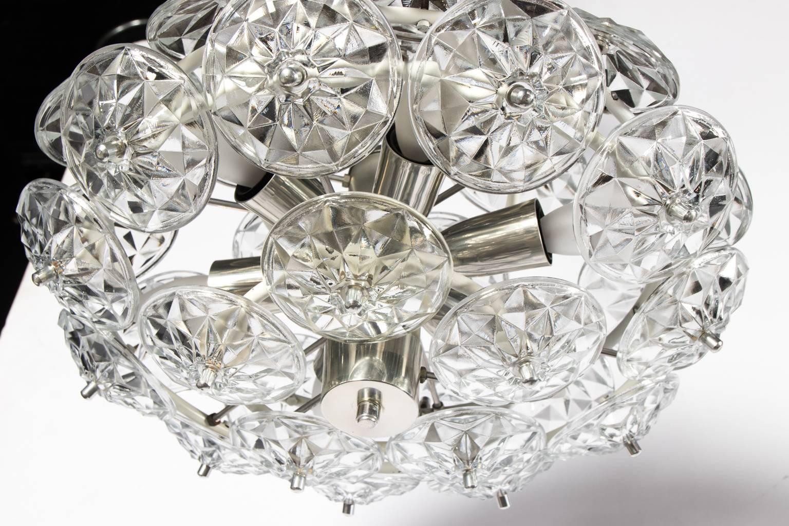 20th Century Val Saint Lambert Crystal Chandelier