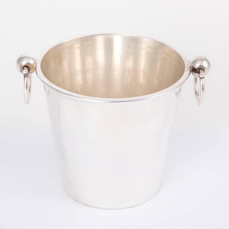 1950s English Silver Plated Ice Bucket For Sale at 1stdibs