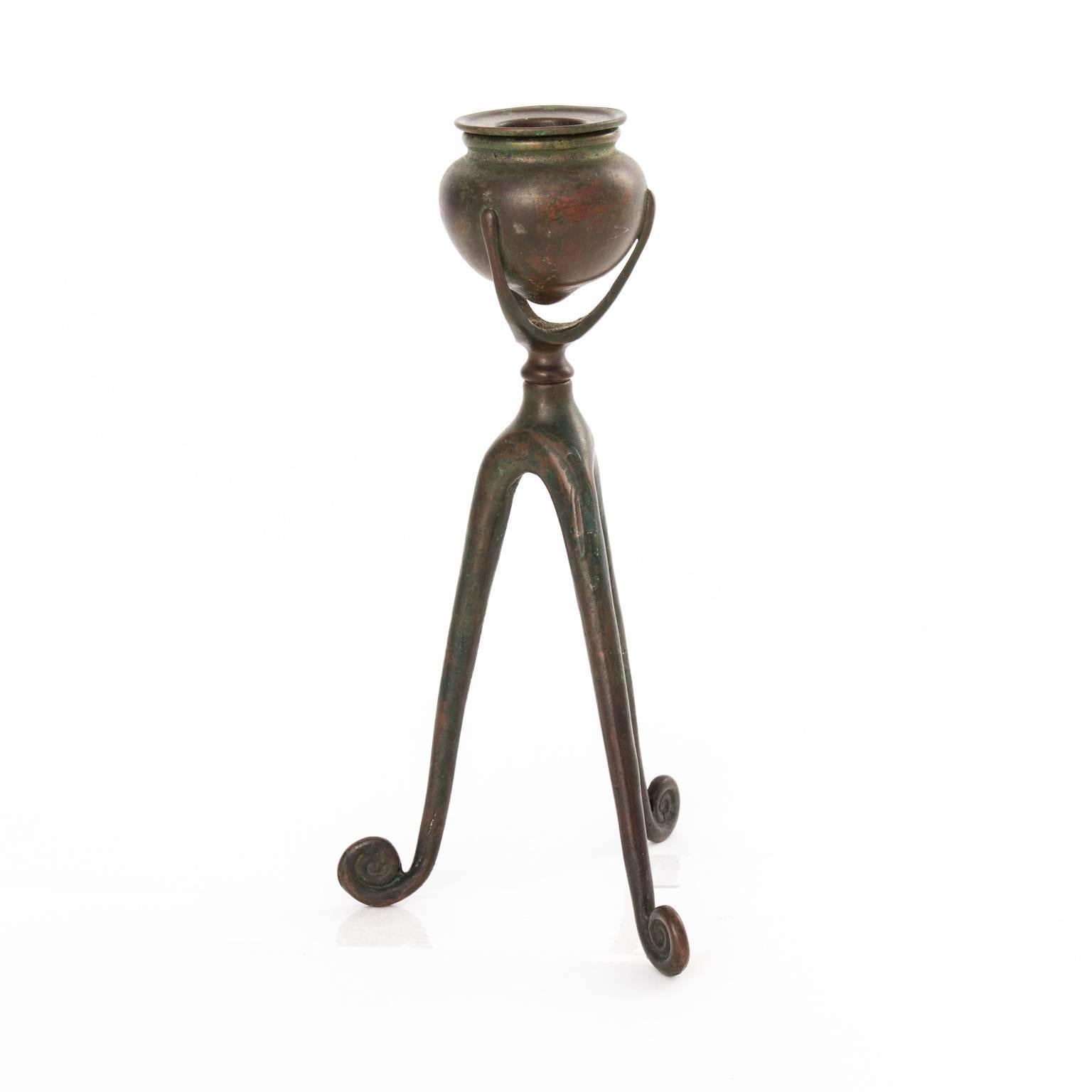 Art Nouveau Tiffany Urn Candleholder For Sale