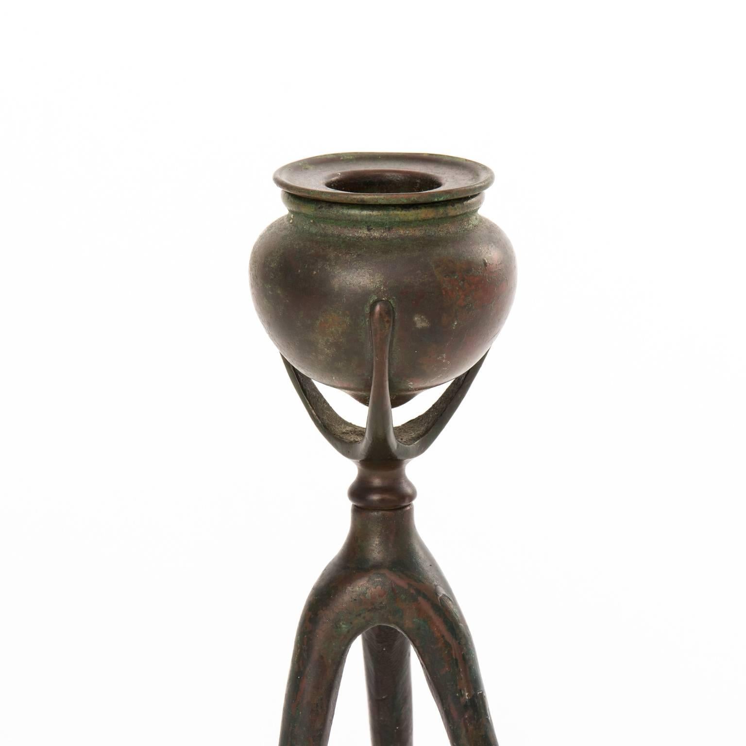 19th Century Tiffany Urn Candleholder For Sale