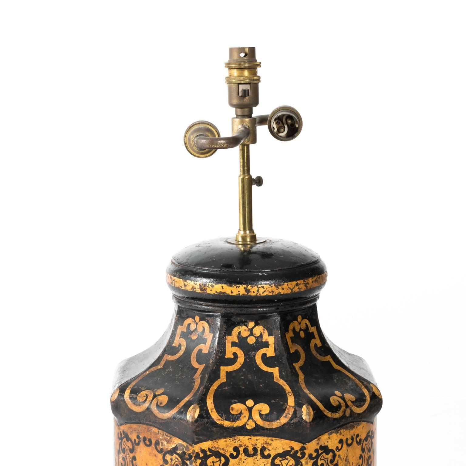 19th Century Chinese Tea Tin Lamps, circa 1870