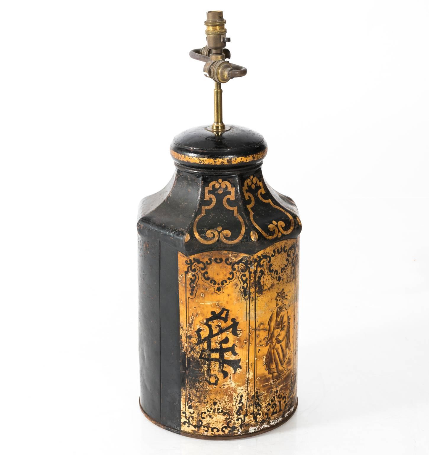 Chinese Tea Tin Lamps, circa 1870 2