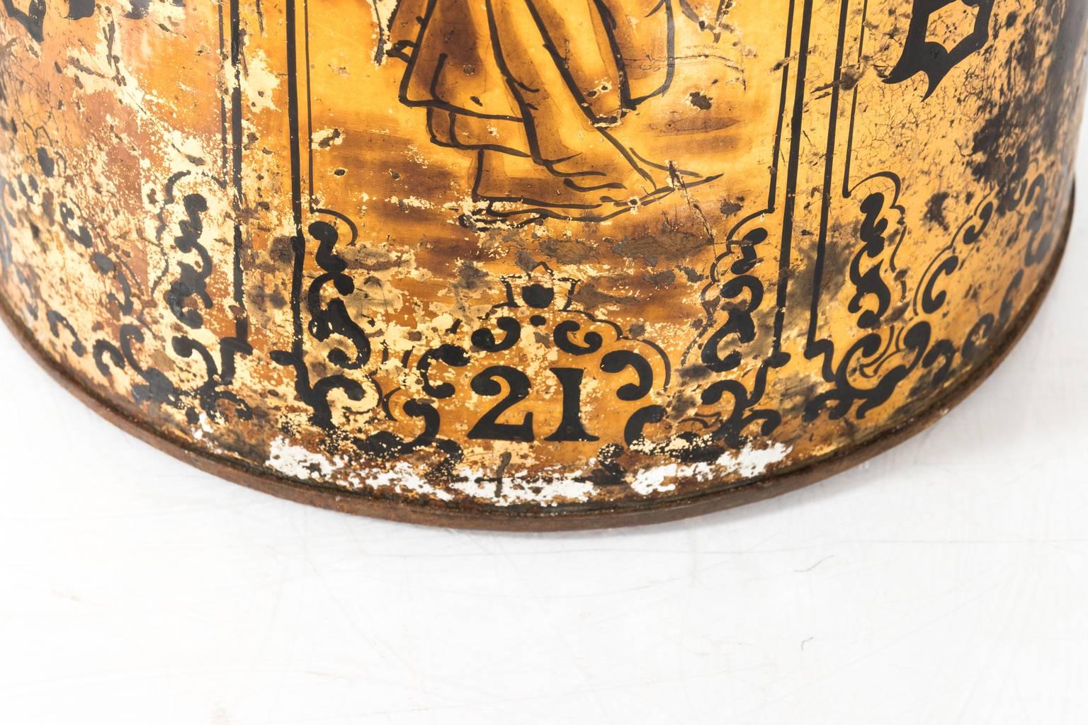 Chinese Tea Tin Lamps, circa 1870 1