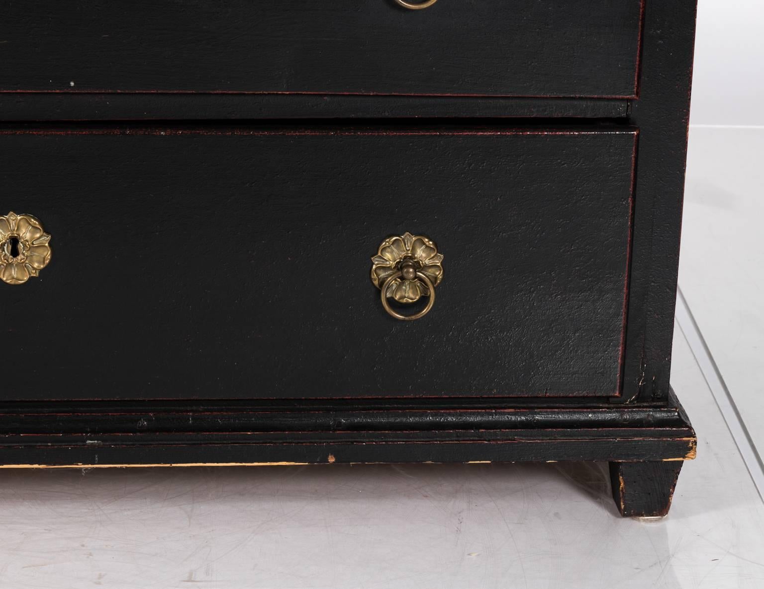 Wood 19th Century Black Chest of Drawers