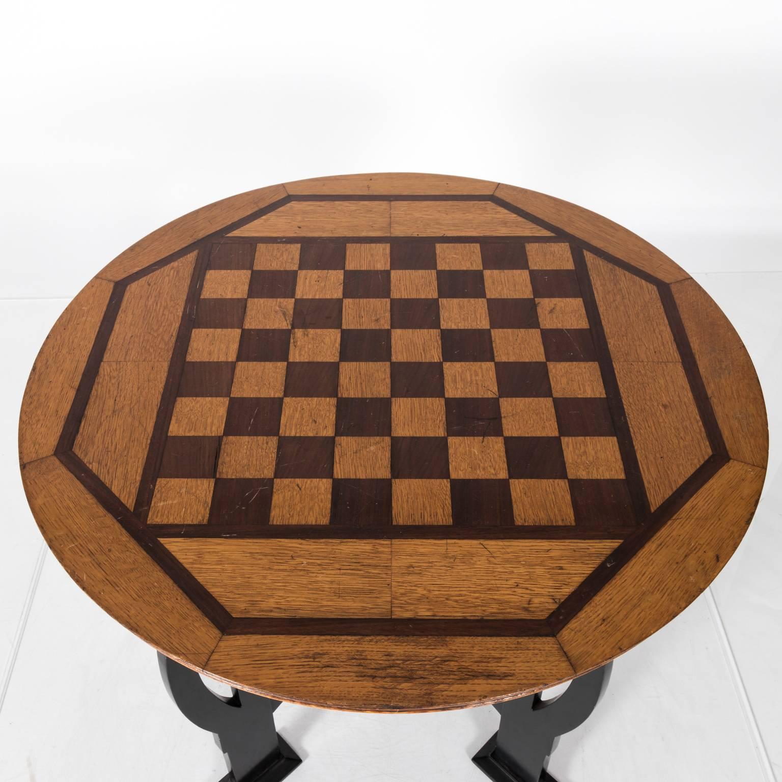 Wood Art Deco Game Table In Good Condition For Sale In Stamford, CT