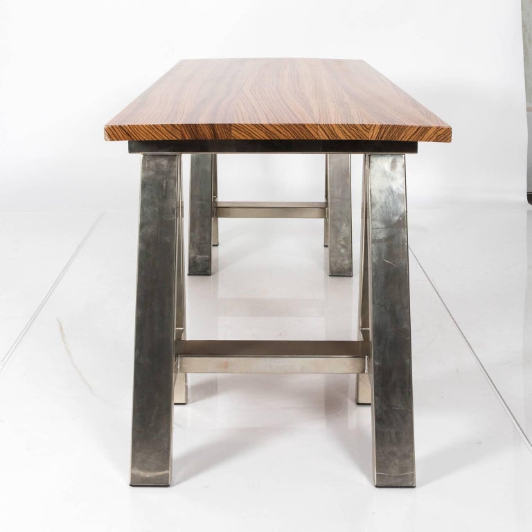 Custom Zebrawood Table at 1stDibs