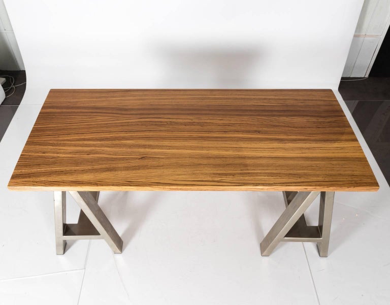 Custom Zebrawood Table at 1stDibs
