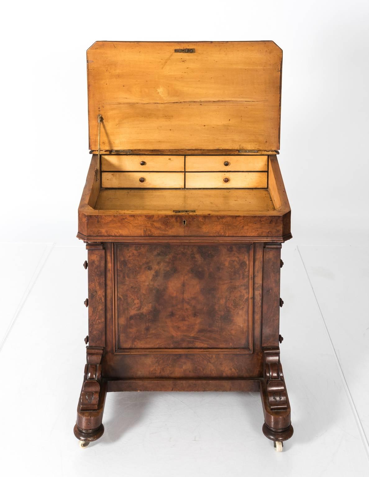 19th Century English Walnut Desk 3