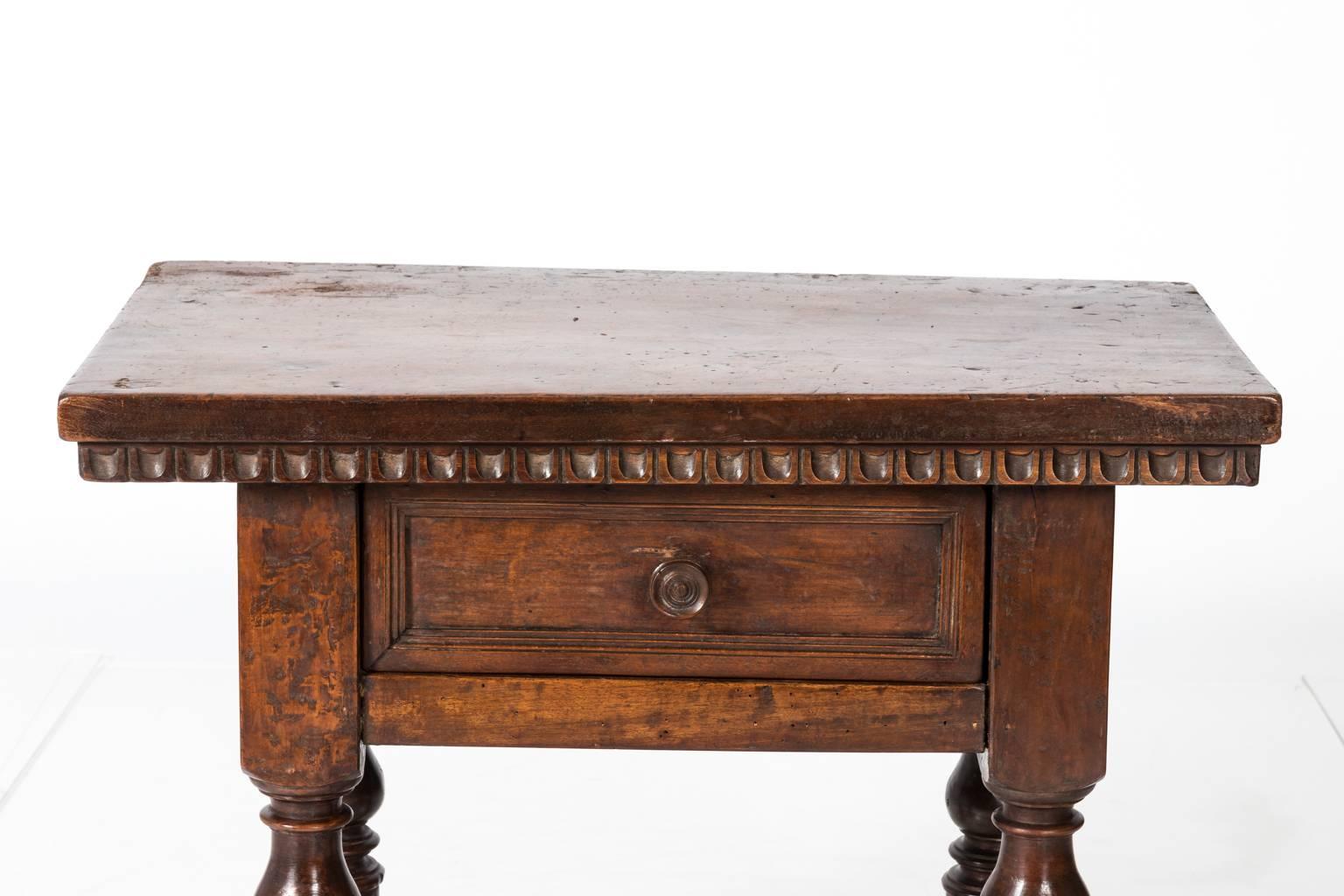 Table with one drawer, circa 18th century.
 