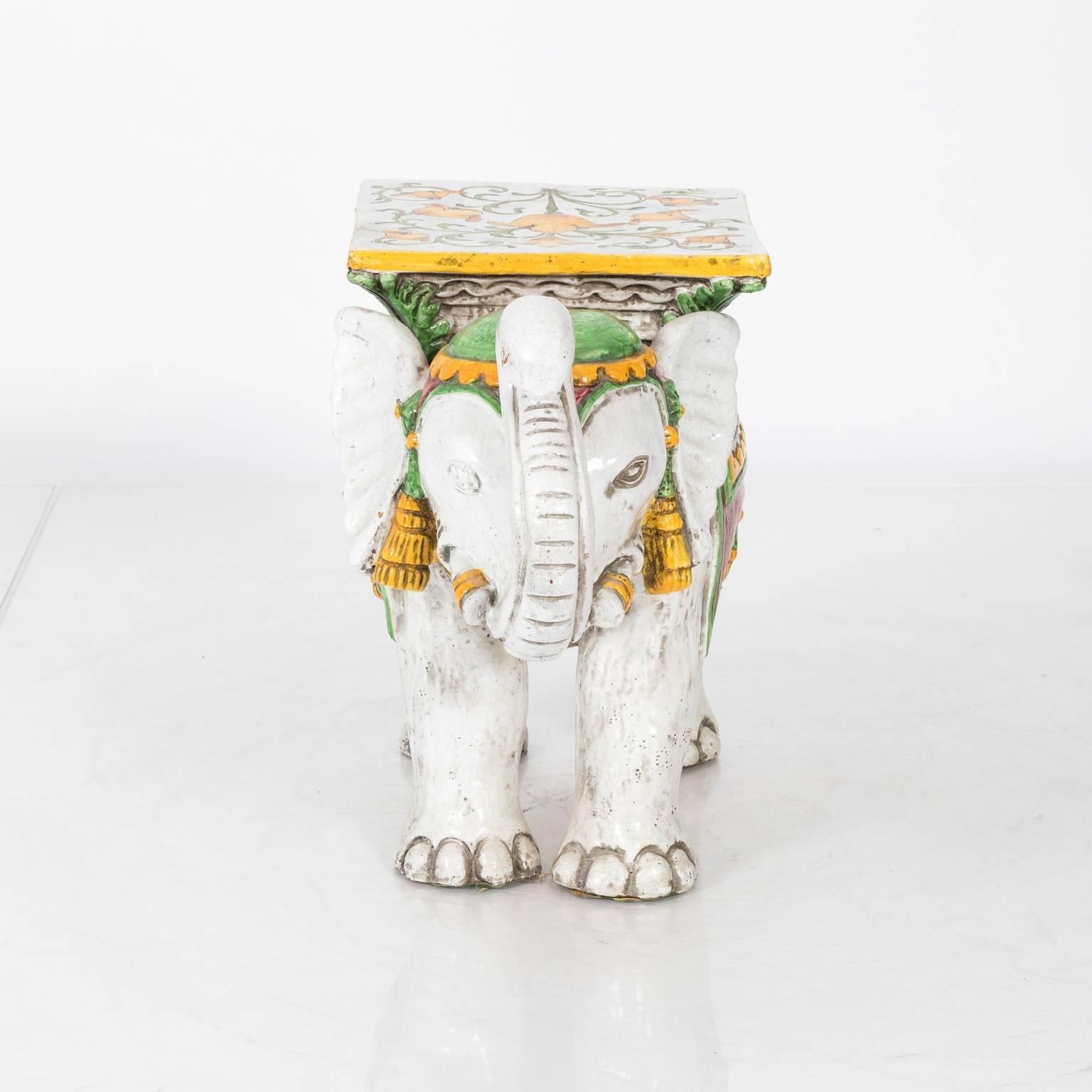 Ceramic Elephant Garden Stool For Sale 5