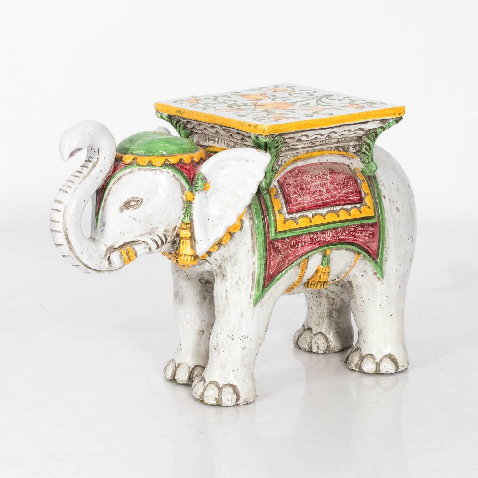 Ceramic Elephant Garden Stool For Sale 4