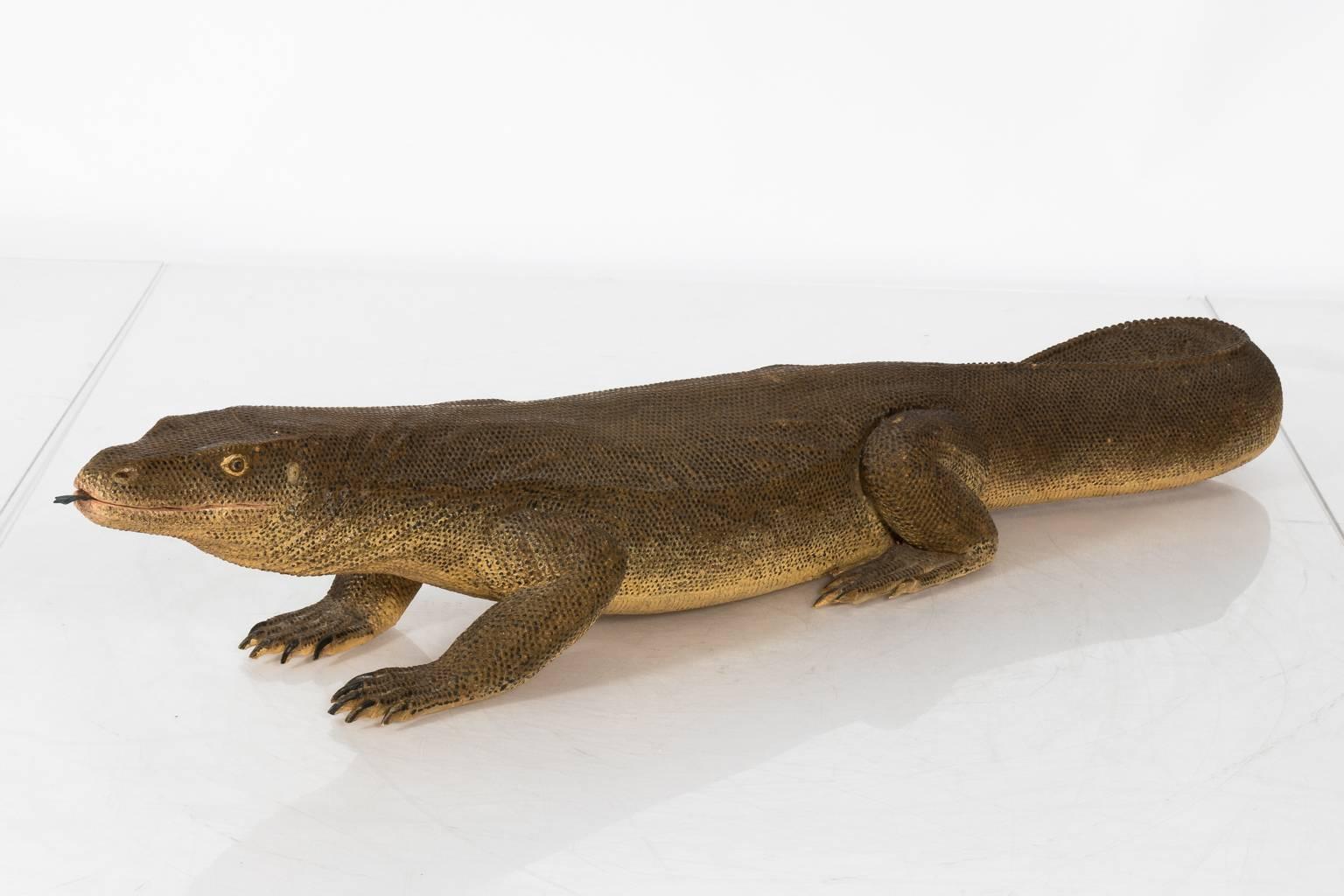 LifeSized Carved Wooden Lizard at 1stDibs carved wooden lizards