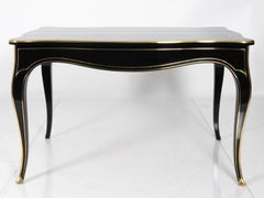 1880s French Black Lacquered Writing Desk