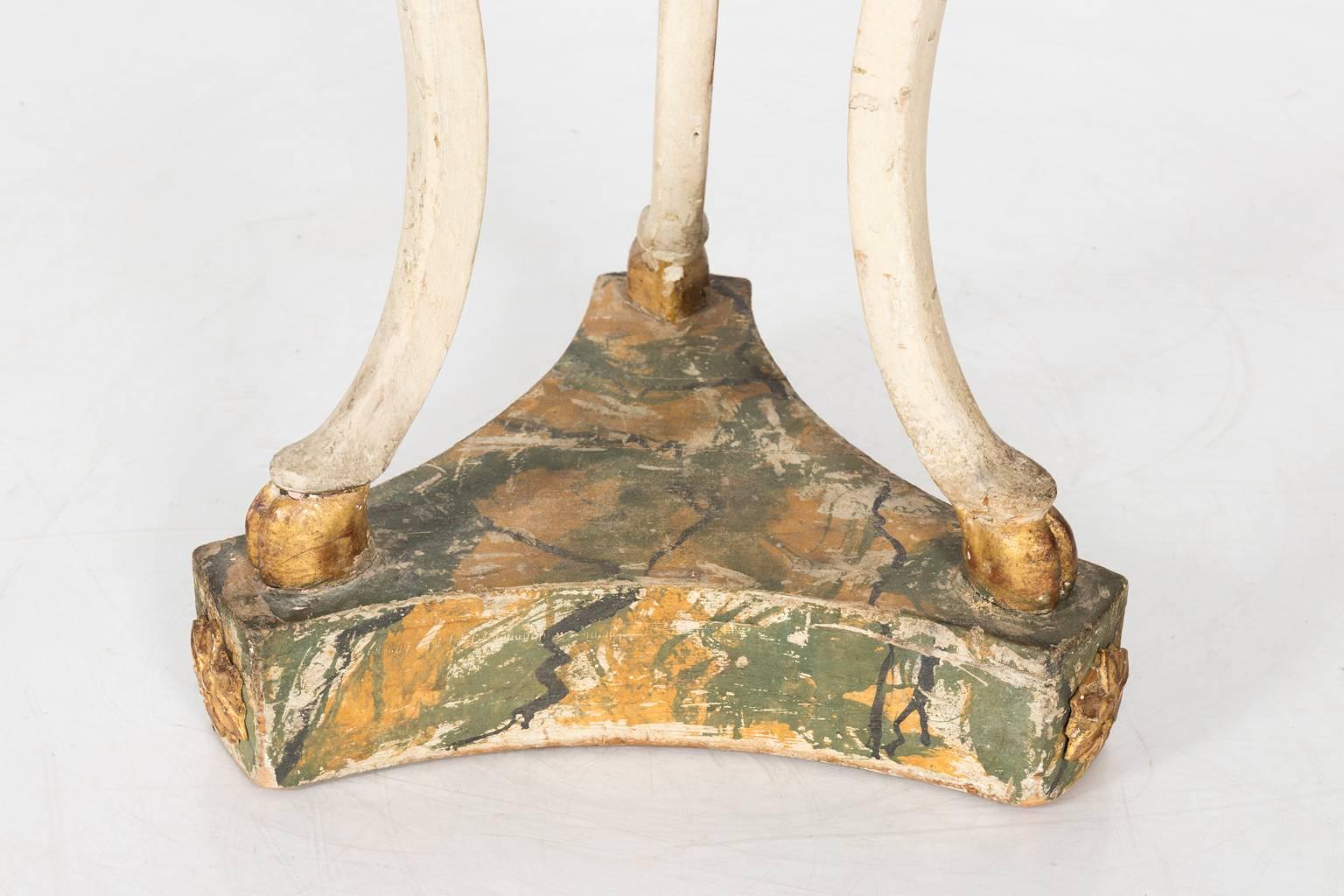 Gesso 1790s Pair of Gustavian Pedestals For Sale