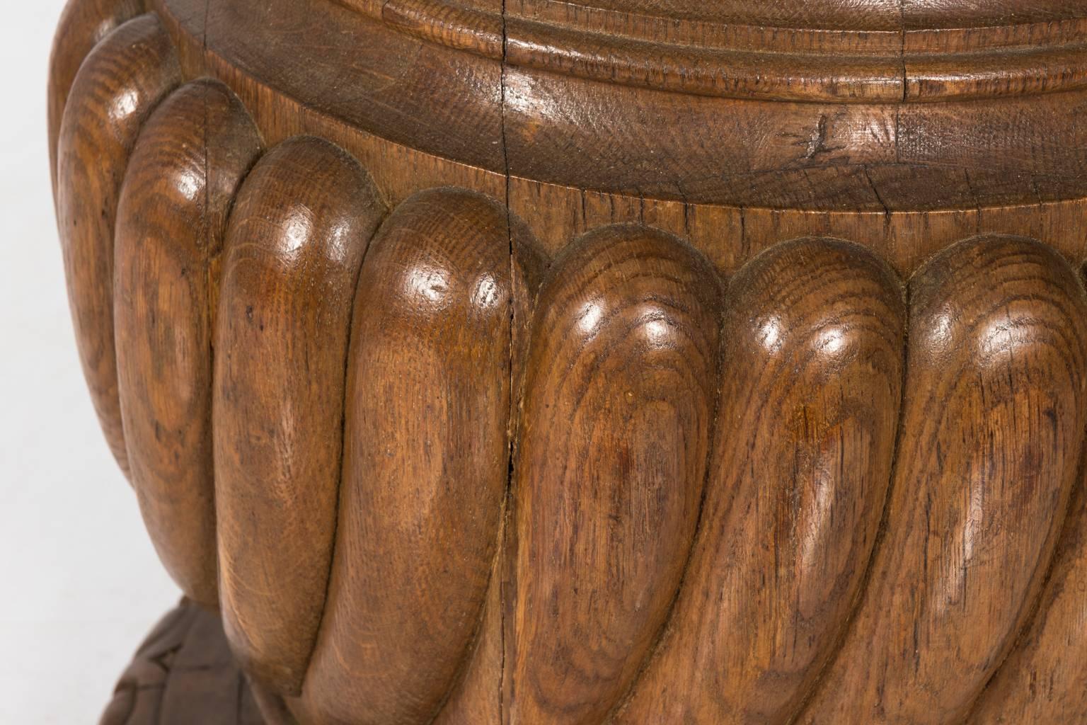 Pair of 18th Century Carved Italian Oak Pedestals 6