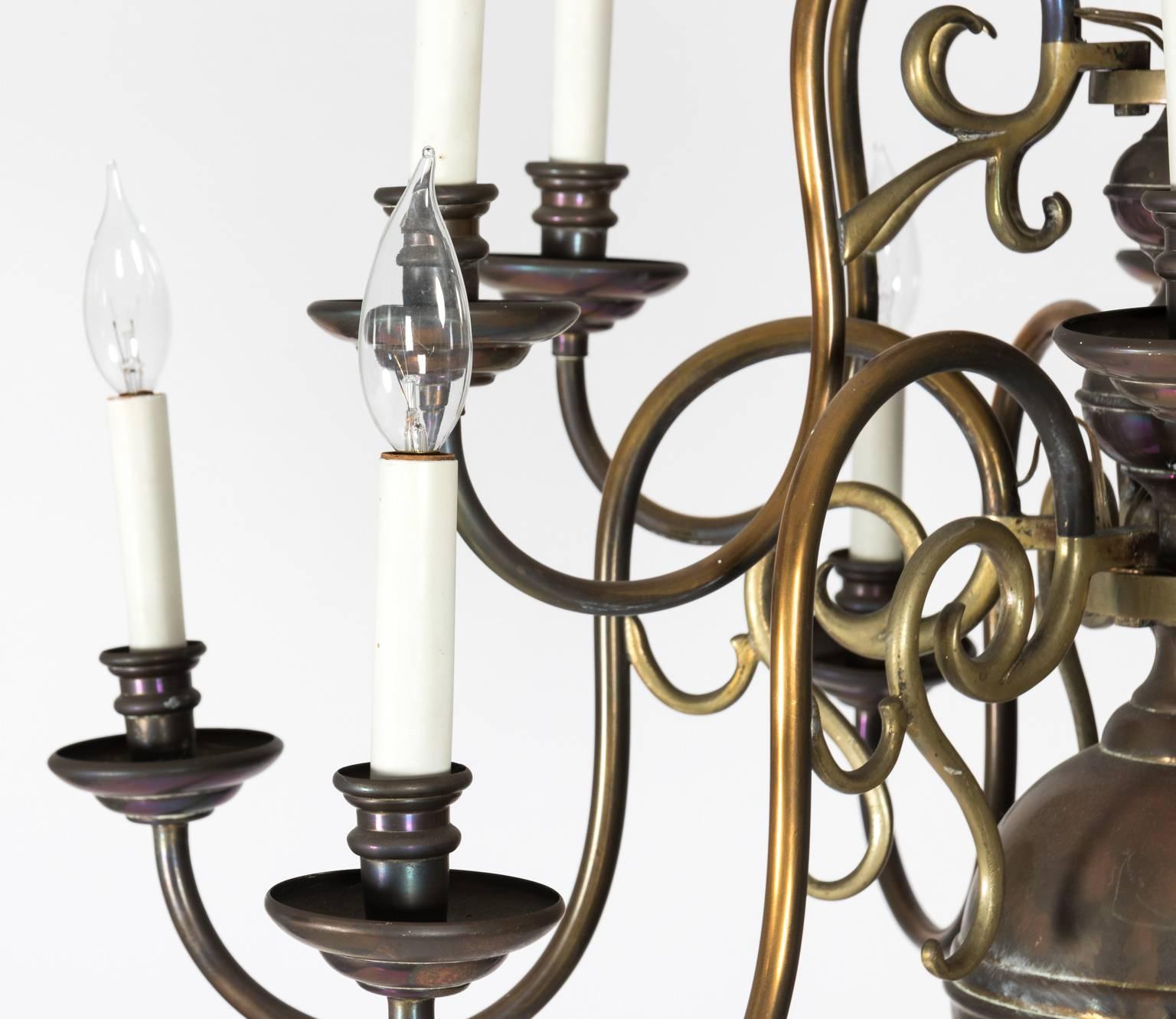 Baroque 18th Century Dutch Chandelier For Sale