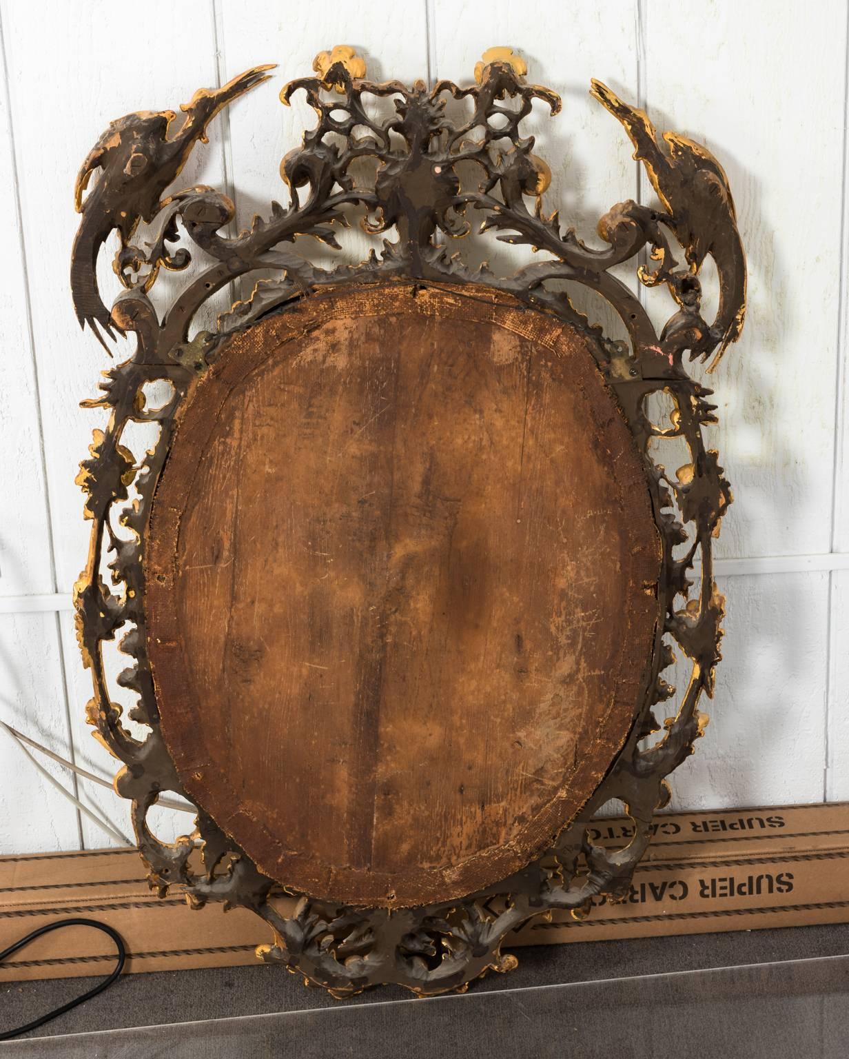 George III Style Oval Mirrors In Good Condition For Sale In Stamford, CT