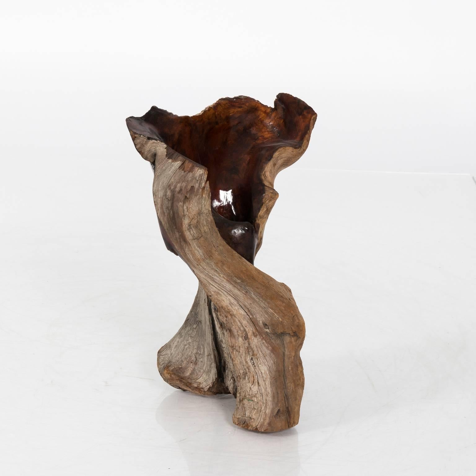 Polished Driftwood Sculpture For Sale