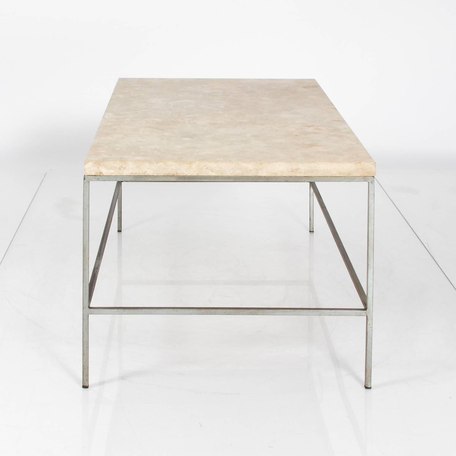 20th Century Midcentury Steel Coffee Table For Sale