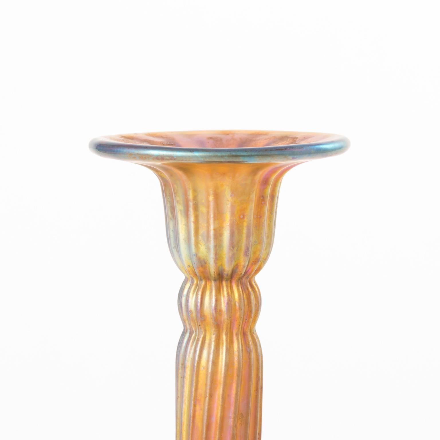 Glass Tiffany Studio Candlestick